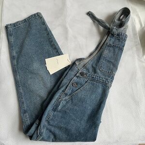 Hailey Made With Love Overalls Denim Bib Blue Jeans Size M Cotton Blend NEW